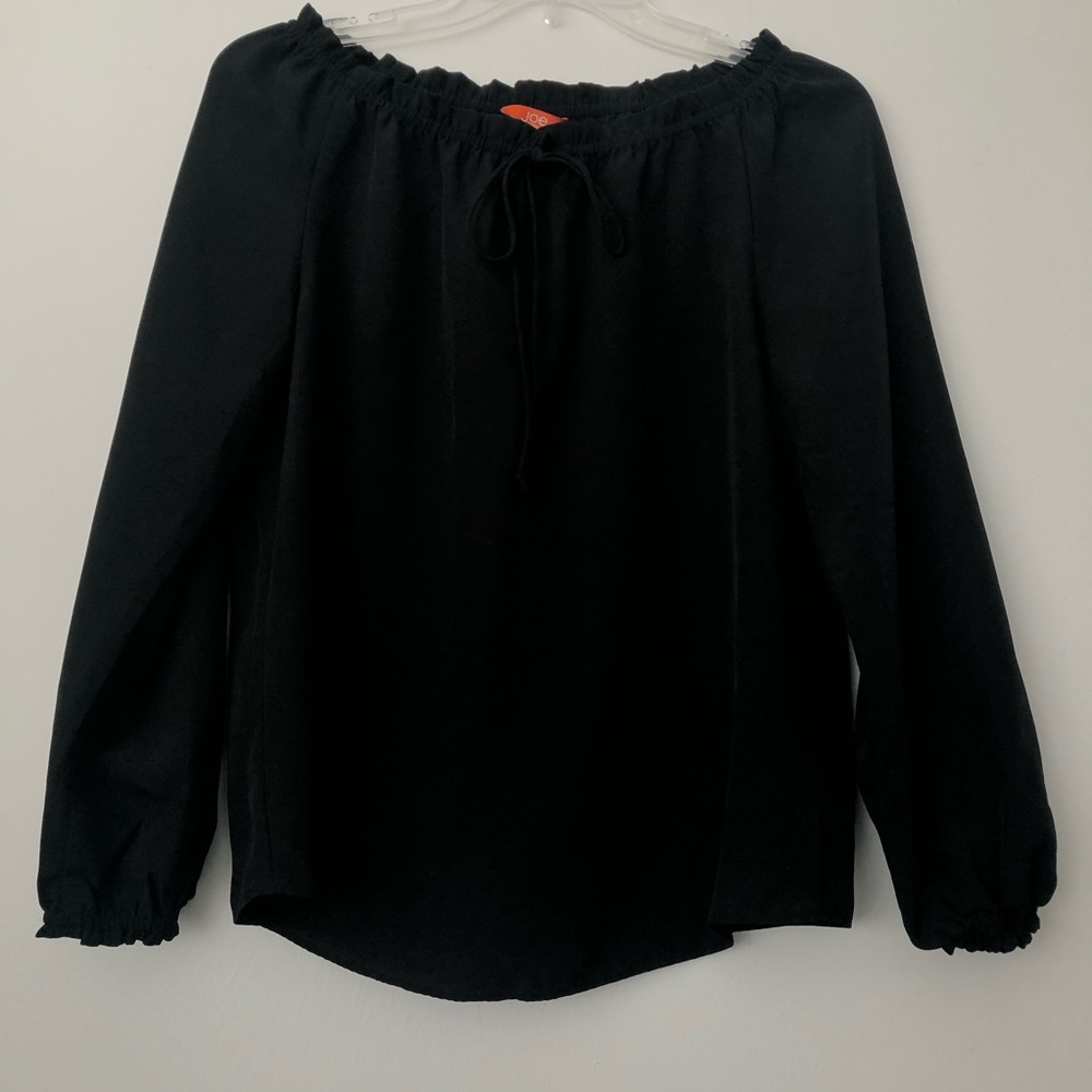 Joe Fresh off shoulder long sleeve black top